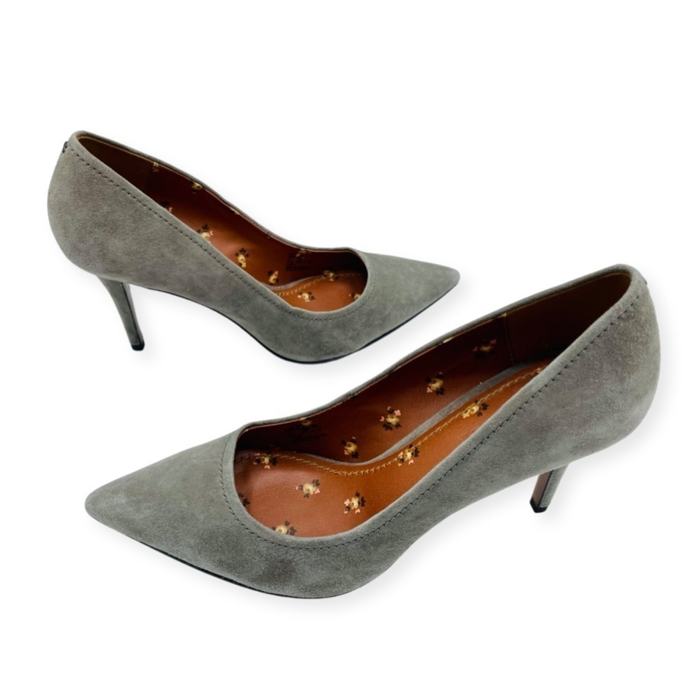 COACH Waverly Suede Leather High Heels Point‎ Toes